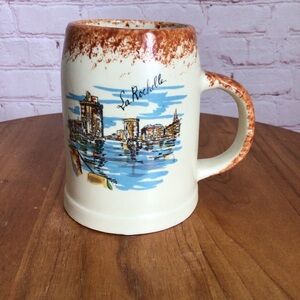 Vintage La Rochelle Ceramic Mug by Toupet